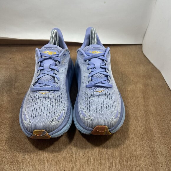 Hoka One One Clifton 8 Women Size 8 Blue Purple Running Shoes Sneakers - Picture 2 of 9